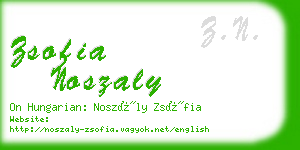 zsofia noszaly business card